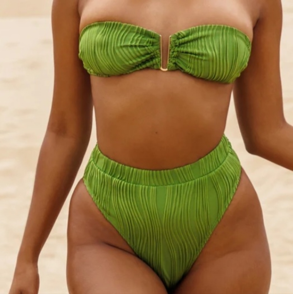 Swim wear  2 piece top and bottom  brand  new in the color  green